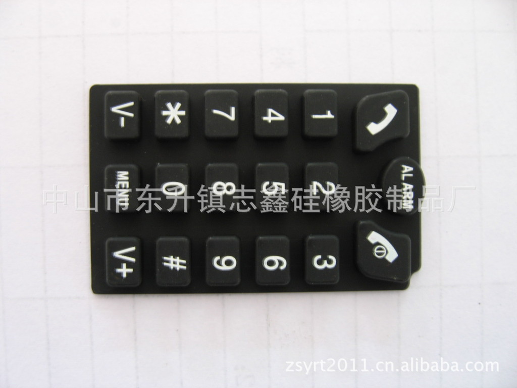 中山硅橡胶制品厂硅胶按键导电按键按键帽导电胶片体温计按键加工