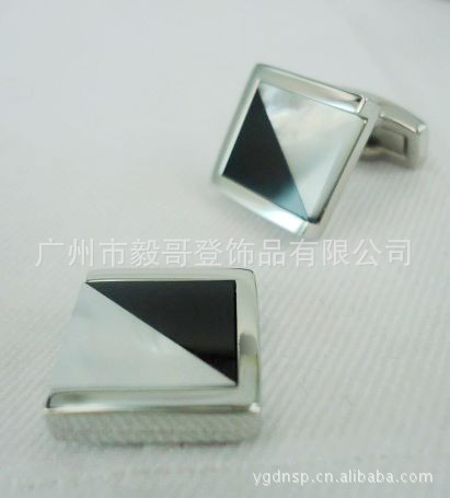 贝壳袖扣,拼色袖扣,衣饰袖扣,AC6027-3不锈钢袖扣,法式袖扣