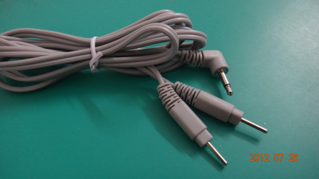 厂家供应铜箔丝3.5弯头插针线,理疗仪导线