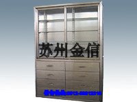 医疗净化系列 嵌入式 不锈钢药品柜 斜角边开孔900*300*1300外径