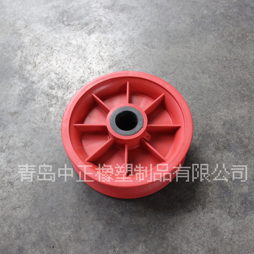 青岛厂家供应350-4塑料轮辐 制作多种工具车 小推车 垃圾桶车轮子