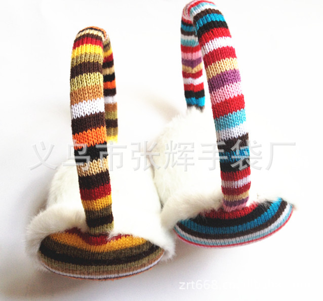 厂家供应各种保暖耳套/兔毛耳套/狐狸毛耳套、高档毛绒护耳套(图)