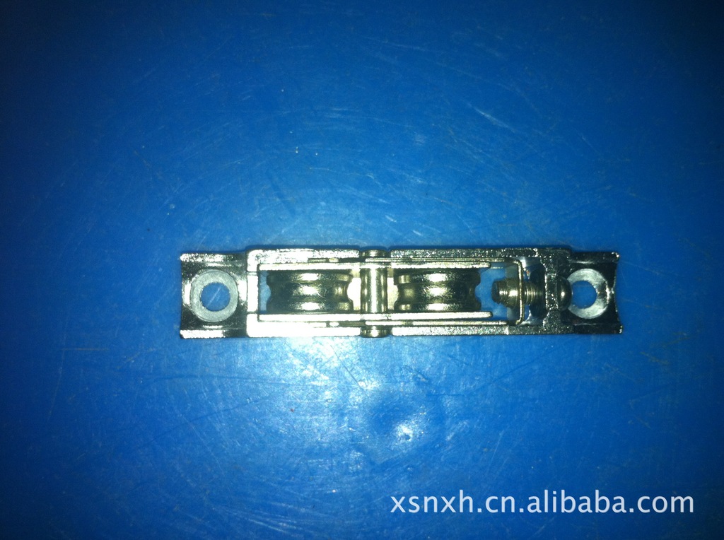 供应铝合金H80滑轮95可调双槽轮断桥顺滑滚珠耐用专用重型滑轮