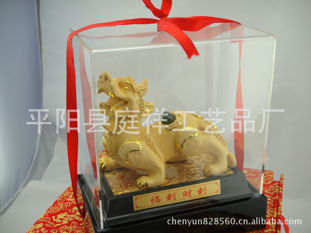 廠家 絨沙金  鎮宅貔貅擺件 家居送喬遷帶玉富貴貔貅