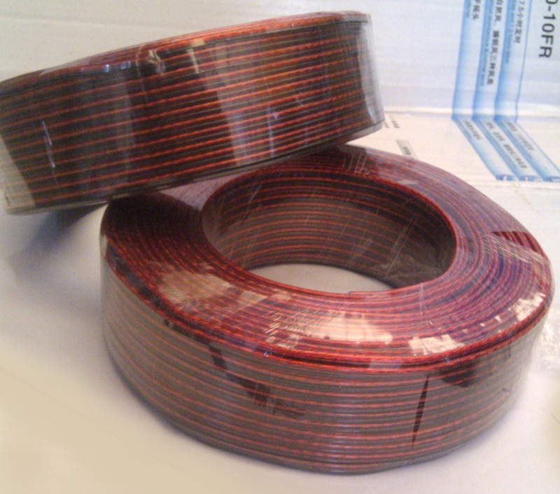 B100芯红黑透明纯铜线 红黑音响喇叭线 汽车音响音频线音响音频线