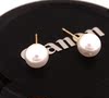 Hair accessory, earrings from pearl, Korean style, wholesale, simple and elegant design