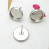 Non-convex copper-plated white K8mm-14mm ear-earring earrings base tray accessories manufacturer