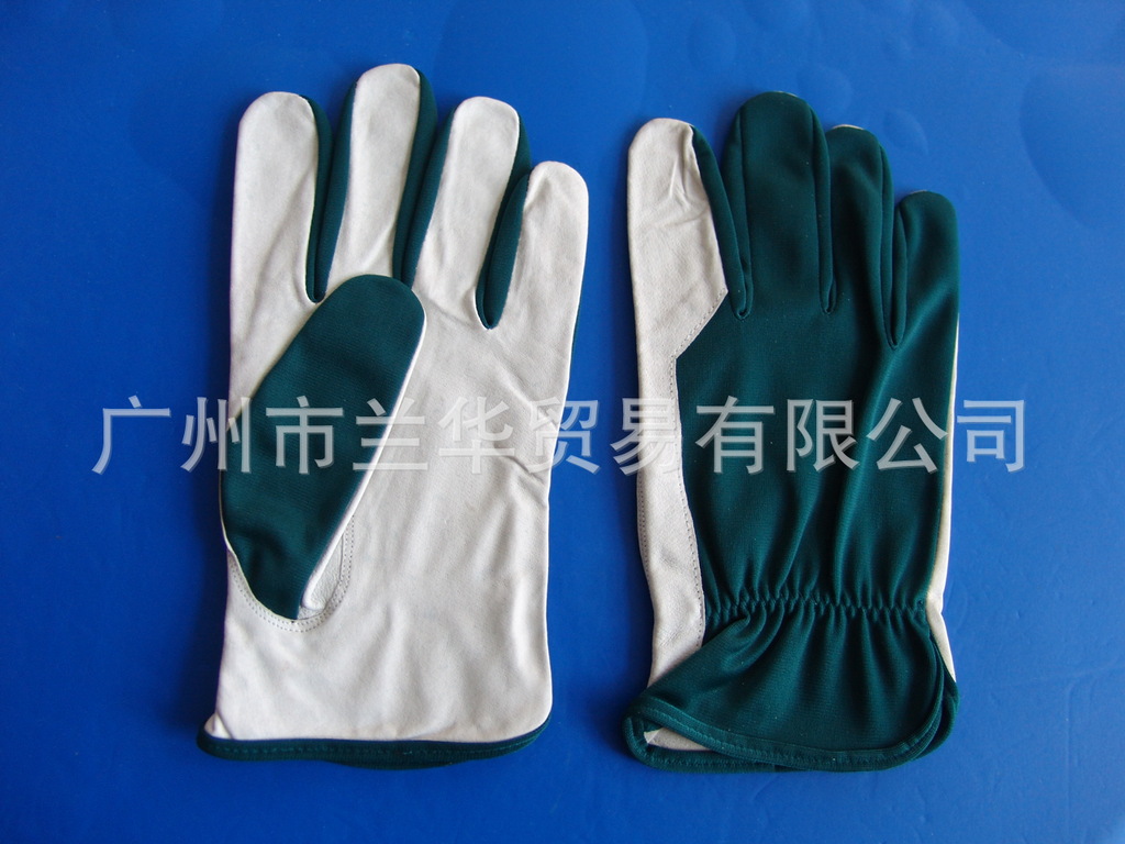 02JT-PG-O25  猪头层皮 涤纶背布手套 劳保手套 工作手套