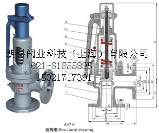 A47H-16C 铸钢弹簧带扳手微启式法兰安全阀DN32-DN100