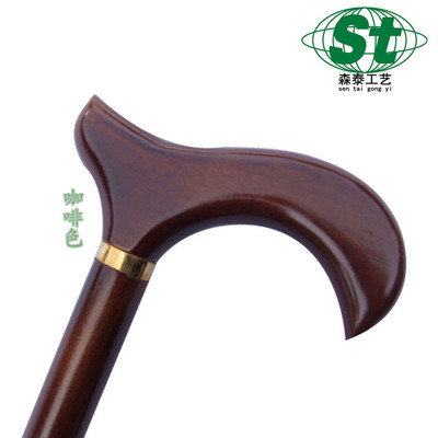 solid wood the elderly solid wood a cane Old man's wooden crutch Elderly cane