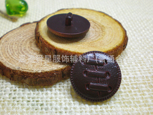 厂家供应仿皮纽扣  圆形实色有脚纽扣鞋帽专用 扣子可定制