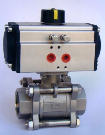 Q611F 气动三片式法兰球阀 气动三片式球阀 厂家直销 气动丝扣球