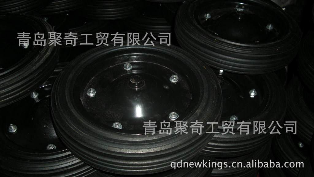 12x2 胶粉实心轮子 橡胶实心轮 货架车轮  农耕机轮子