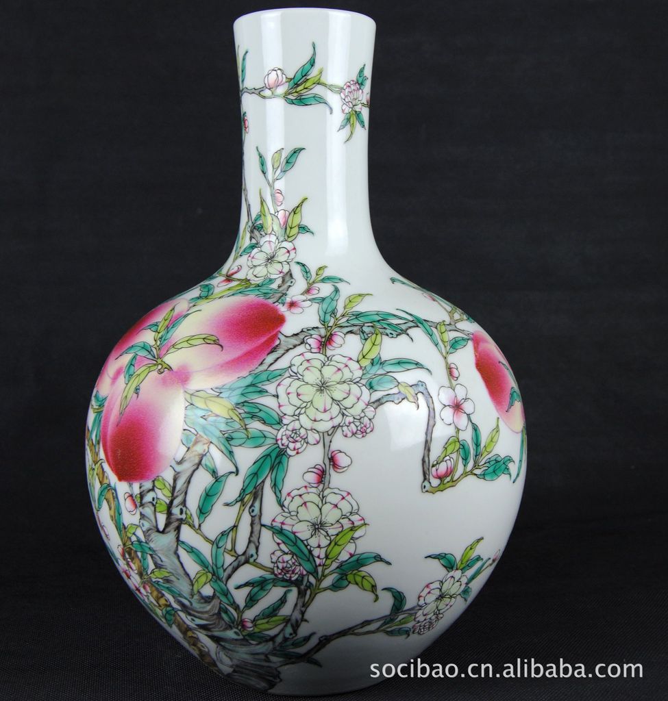 supply Qianlong Pastel Celestial Ceramic bottle Home Decoration Ceramic gifts