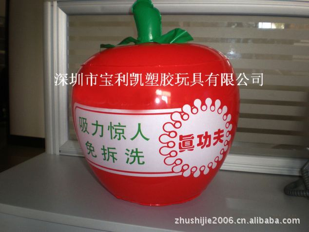 工厂供应儿童卡通充气模型，苹果pvc充气模型