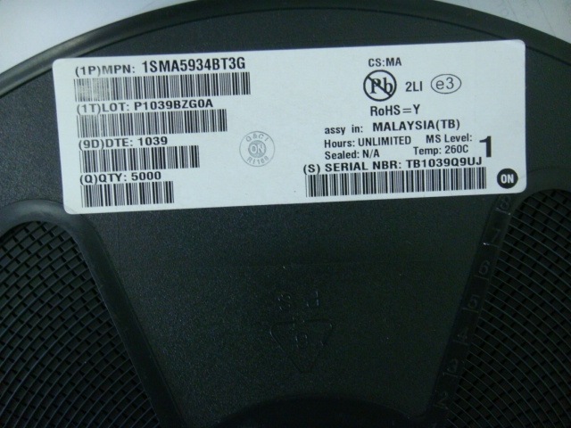 1SMA5934BT3G ON DO-214AC SMA 原装现货脉冲开关稳定小型