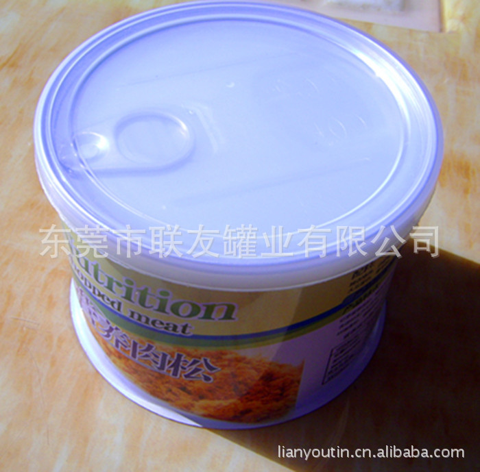 厂价直销定制精美印刷401#马口铁制易拉盖肉松罐新款上市