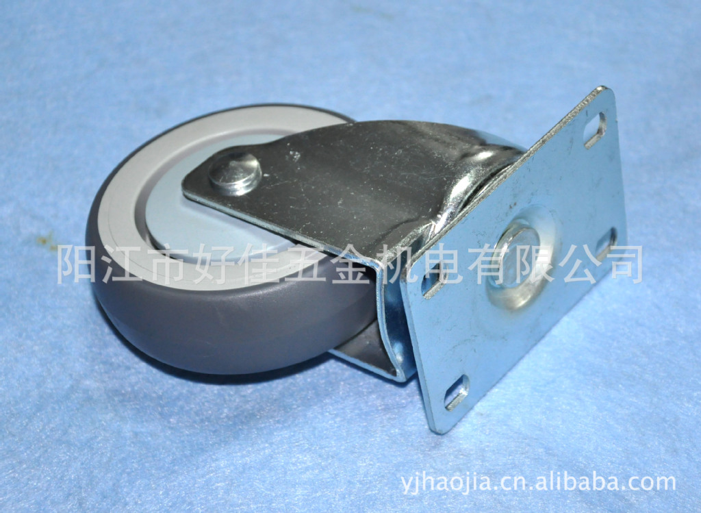 厂家直供100X32mm中型平板万向静音TPR脚轮