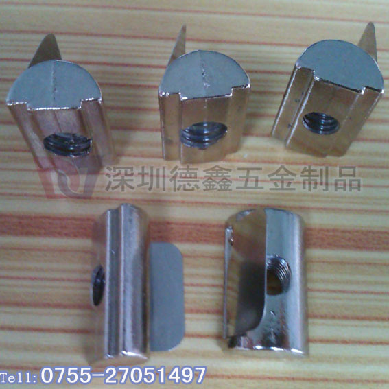 弹片螺母 定位螺母  4040国标欧标铝型材通用锌合金弹性螺母