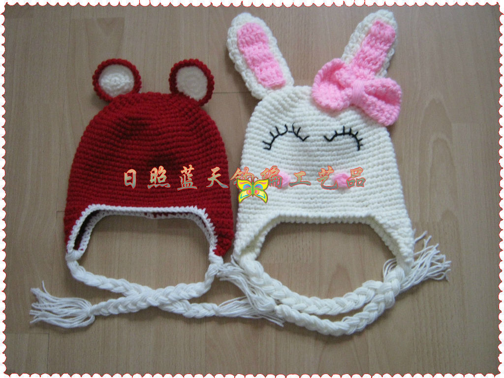 供应钩针帽子、手钩编织帽子、毛线编织帽子、手工毛线编织