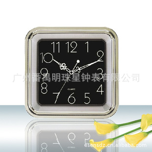 Pearl Star Fashion Creative Hanging Clock Square Mute Craft Plastic Wall Clock Simple Wall Clock PW030