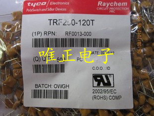 TRF250-120   Tyco/Raychem自恢复保险丝，250V 0.12A正品现货