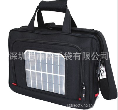 生产4W太阳能包 可充手机电 电脑包 太阳能冲电公文包 工具包