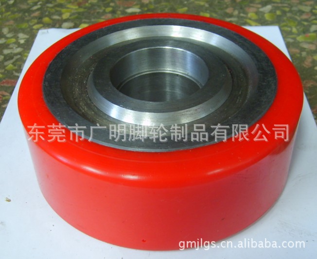 广明脚轮厂生产加工45#钢PU聚氨酯脚轮 包胶轮子 脚轮厂家