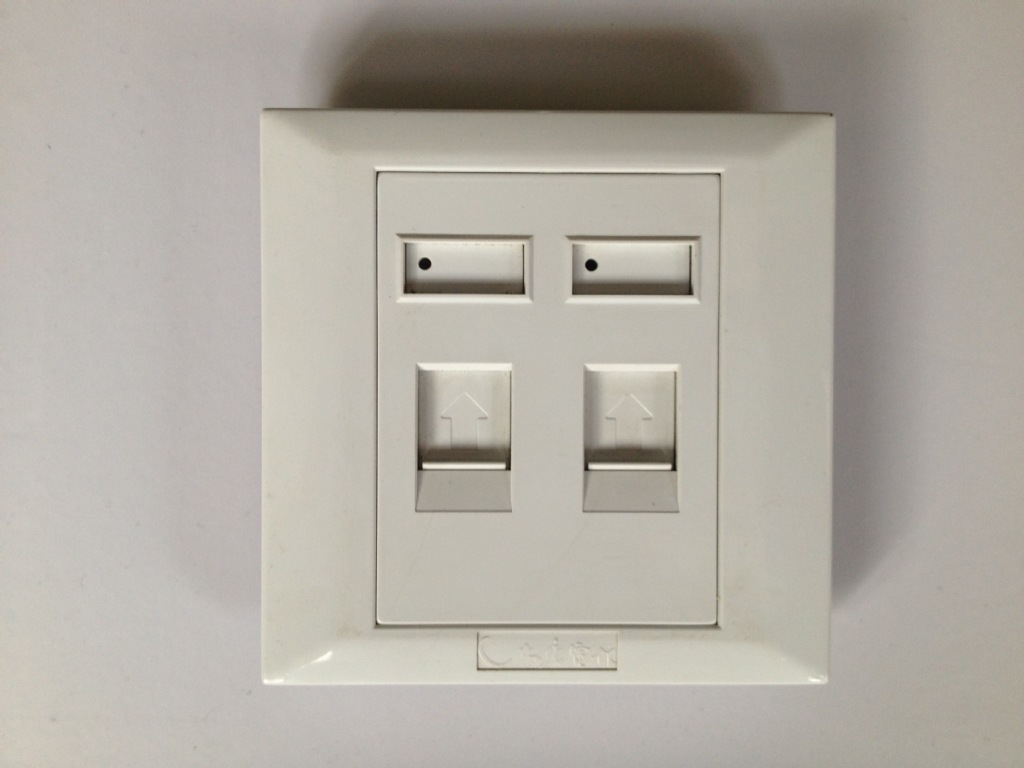 厂家直销RJ45双口网络信息面板  86型信息面板 包邮