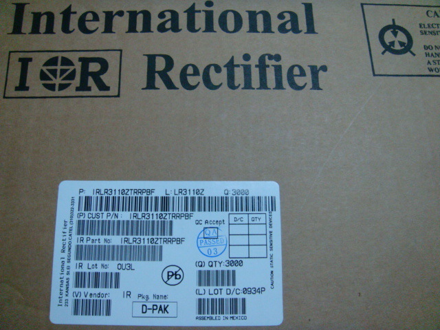 IRLR3110ZTRPBFTO-252IR三极管现货功率管低功耗小尺寸现货供应
