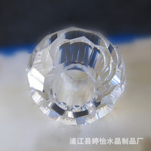 厂家供应创意水晶钻工艺品摆件50MM中孔水晶几何面球欧式家具拉手