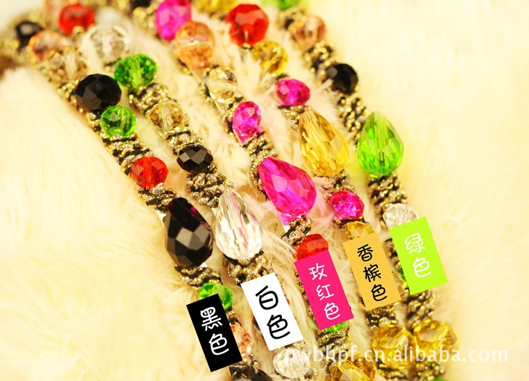 Korean Colorful Flash Irregular Crystal Around The Wide Side Headband  Wholesale display picture 11