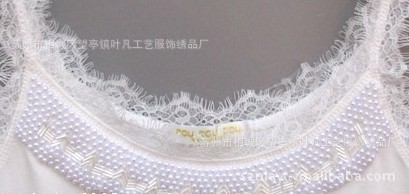 厂家供应白色简约可爱系雪纺花辅料领花衣服辅料