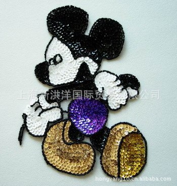 [Manufacturers supply]Cartoon animal Sequin embroidery Hand made Sequin embroidery Handmade sequin flower Pearl embroidery