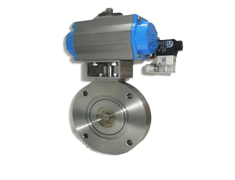 气动真空蝶阀ZTD641H/金属硬密封蝶阀/二偏心蝶阀