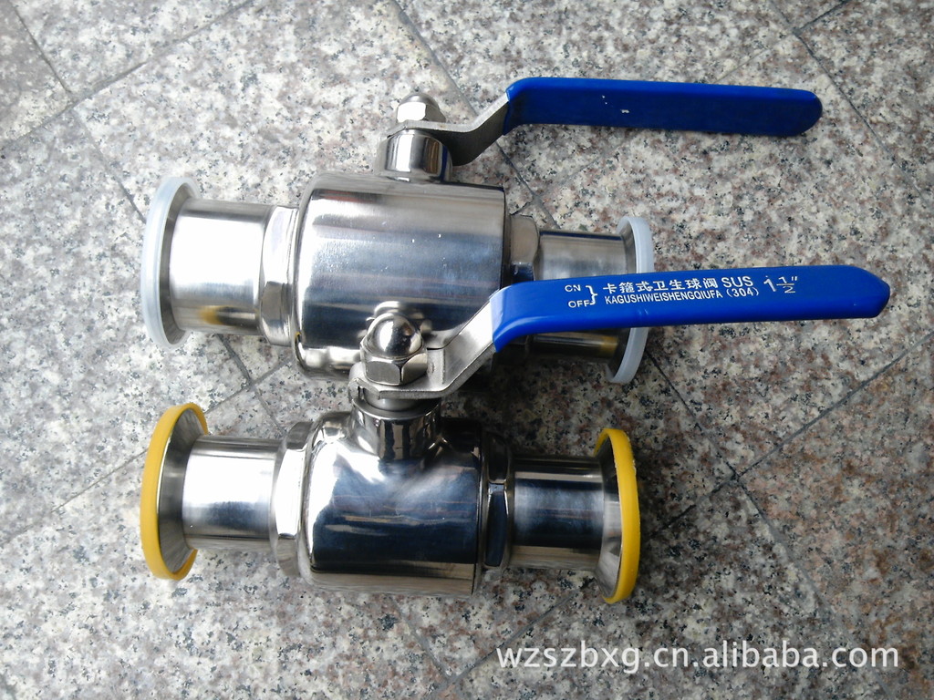 温州阀门厂卫生管件球阀卫生级流体管件轻工产品不锈钢流体管件