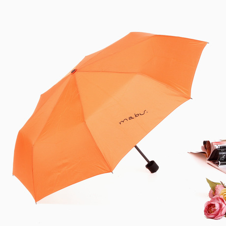 廠家批發單色時尚創意日本時尚三折雨傘碰擊布透明膠折疊傘批發・進口・工廠・代買・代購