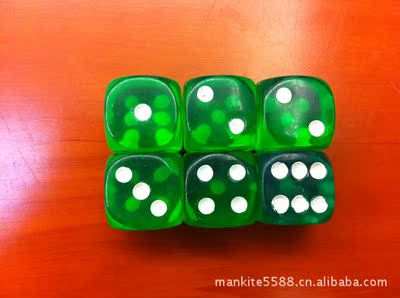 16mm colour transparent Acrylic dice 16 No dice 16# Rejection child Investment Sub