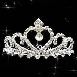 特价供应流行新娘饰品插梳皇冠韩式女款公主发梳水钻头饰公主皇冠
