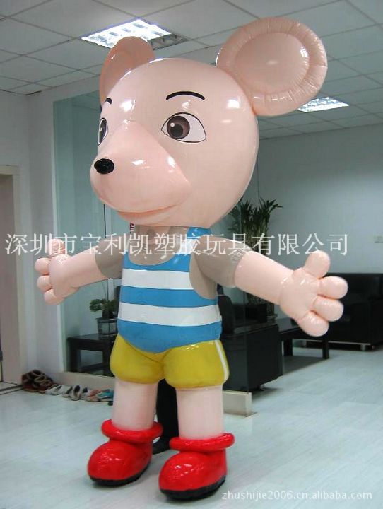 厂家专业直供pvc充气卡通气模，各种pvc充气卡通模型