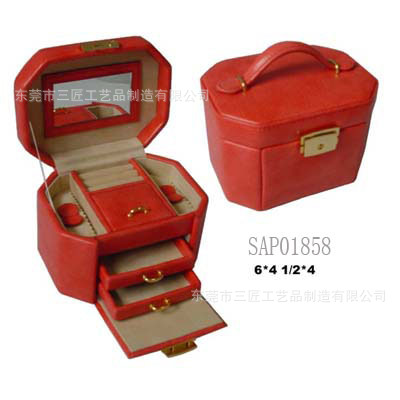 2025年新款鳄鱼纹皮珠宝箱 女性的的品可定 做印LOGO 厂家