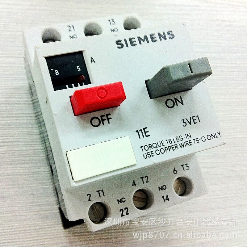 原装正品 德国西门子SIEMENS 马达断路器 3VE1015-8KU00 5-8A