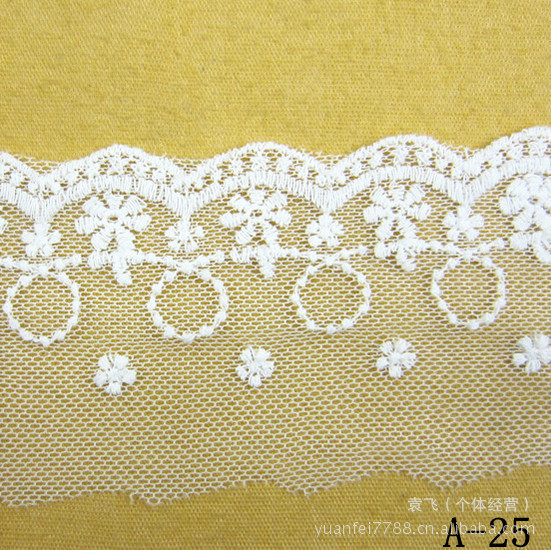 A-25厂家直销热卖时尚领口刺绣六角网花边DIY服装辅料小额混批