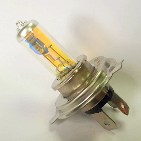 12V автомобильная цветная желтая лампа цветная желтая серия галогенная лампа автомобильная лампа H1 H3 H4 H7 H8