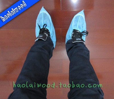 供应 家用 加厚 防尘 一次性无纺布鞋套 0.35元 双|ru