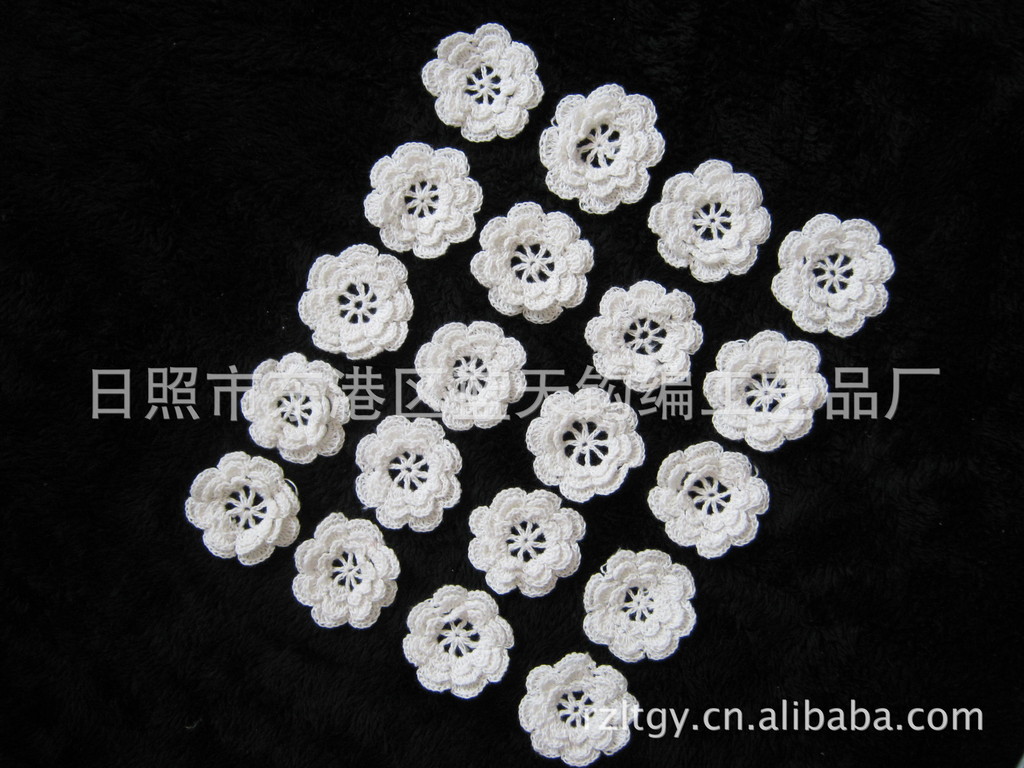 供应手钩花、钩花、手工钩花.钩针棉线花