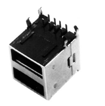 厂家值销USB插座USB插头USB母座USB A母座双层90° DIP全包型