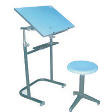 鋼木升降美術桌 升降單人繪畫桌 美術培訓桌