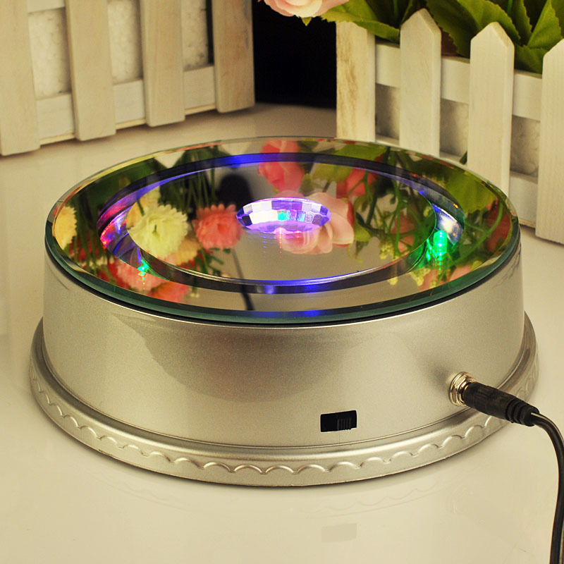 Crystal Crafts led base crystal Piano rotate base Base 180 diameter led crystal luminescence Base