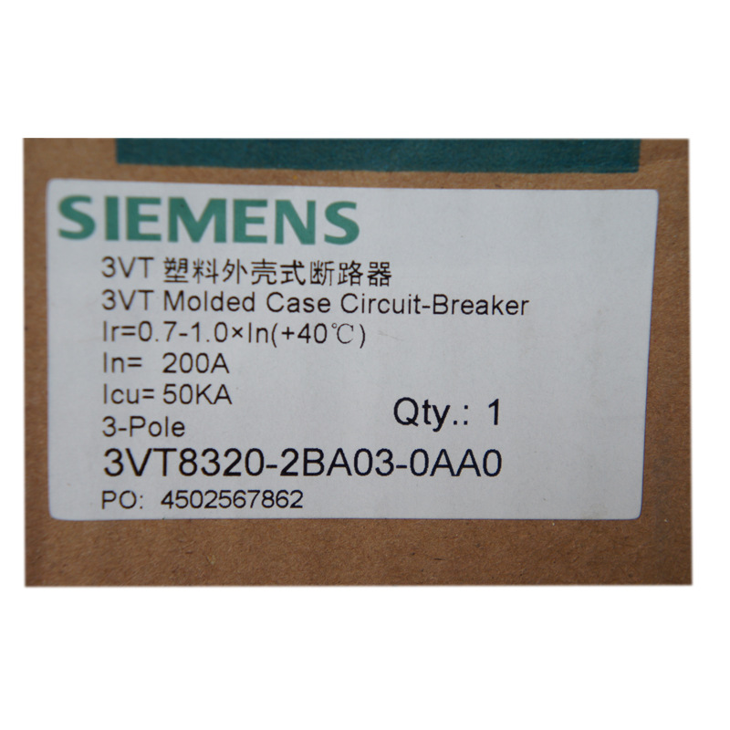 供应西门子断路器|西门子塑壳断路器3VT8320-2BA03-0AA0